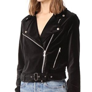 Paige Shanna corduroy velvet motorcycle moto jacket
